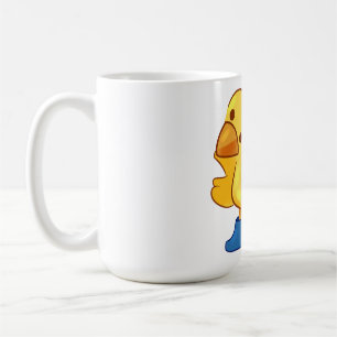 Cute animal duck cartoony style coffee mug