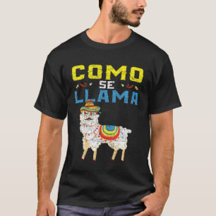 Cute Animal Fiesta Llama Mexico Sombrero Cinco De T-Shirt