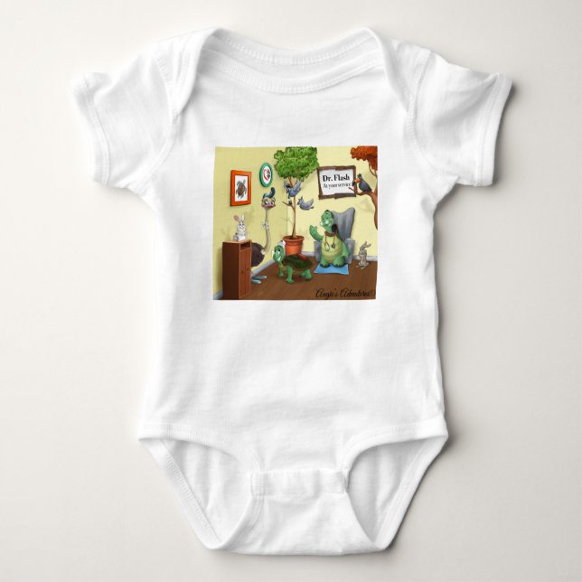   Cute animal figures Baby Bodysuit (Front)