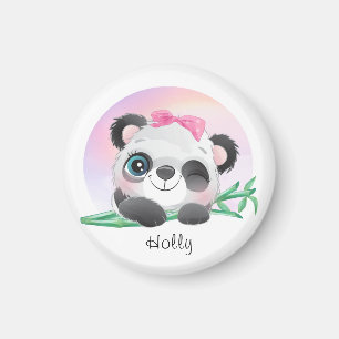 Cute Animal Friendly Panda Bamboo Magnet