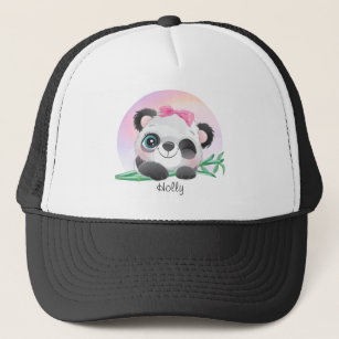 Cute Animal Friendly Panda Bamboo    Trucker Hat