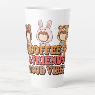 Cute Animal Friends Coffee Lovers Latte Mug