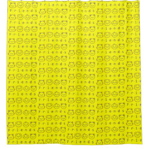 Cute animal friends face  Case-Mate iPhone case Shower Curtain