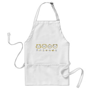 Cute animal friends face standard apron