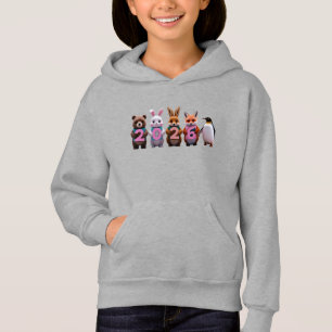 Cute Animal Friends Happy 2026 Kids Pullover