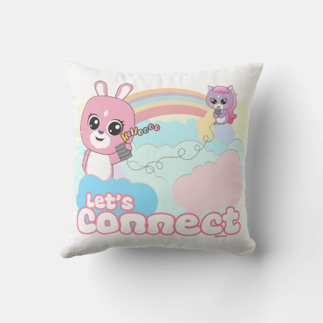 Cute Animal Friends – Let's Connect Cushion (Back)