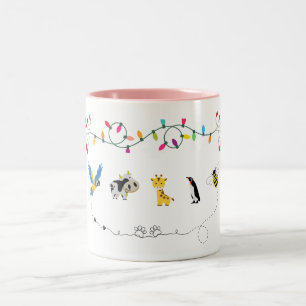 Cute Animal Friends Mug   Kids Cartoon Coffee Cup 