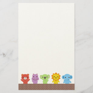 Cute Animal Friends Stationery