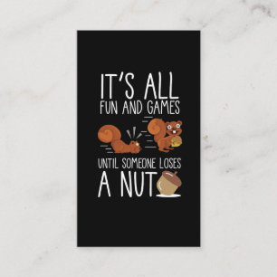 Cute Animal Funny Rodent Nut Lover Squirrel Business Card