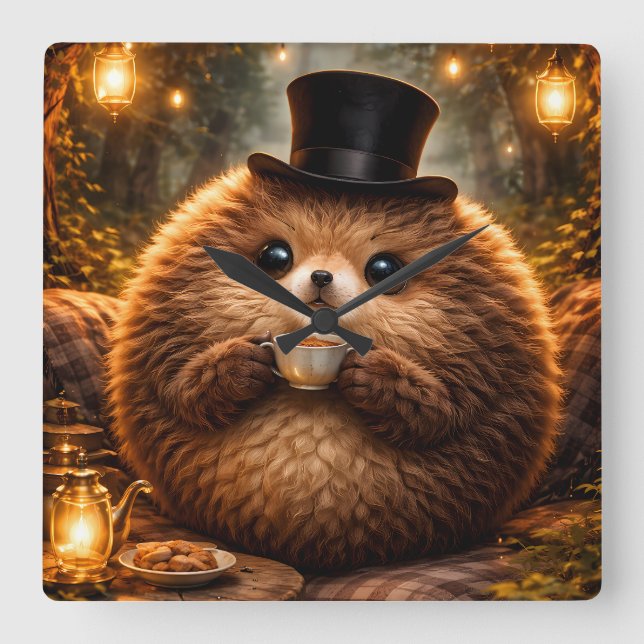 Cute Animal Gift Wall Clock Cosy Room Decor (Front)