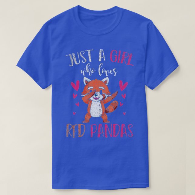 Cute Animal Girls Kids Gift Just A Girl Who Loves  T-Shirt (Design Front)