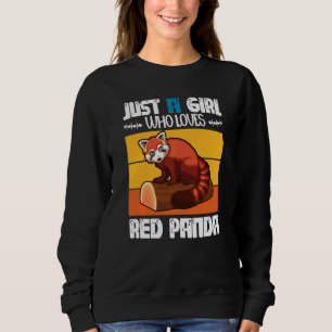Cute Animal Girls Kids Just A Girl Who Loves Red P Sweatshirt