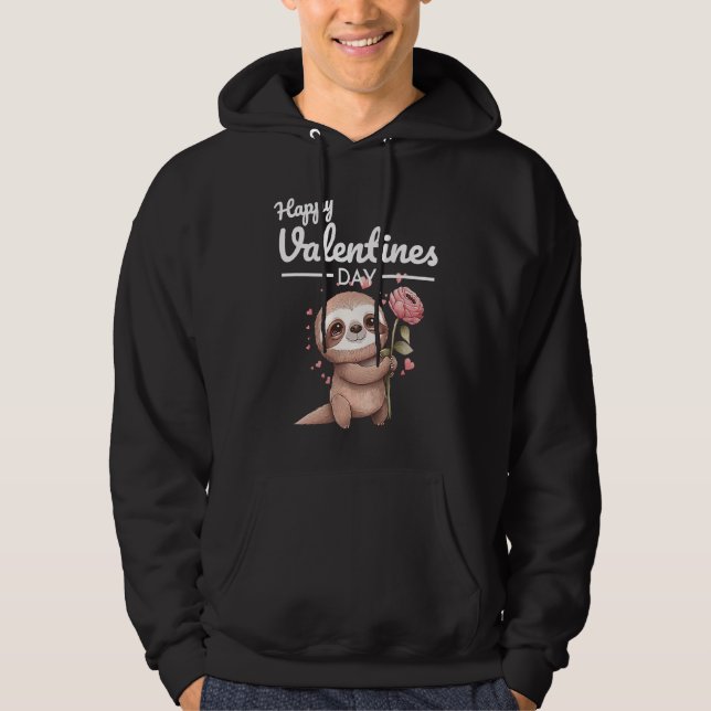 Cute Animal Heart Panda  Happy Valentine Day  11 Hoodie (Front)