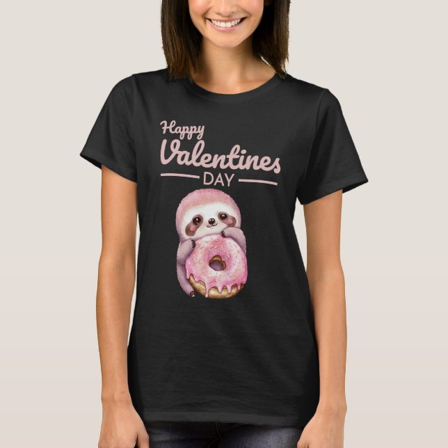 Cute Animal Heart Panda  Happy Valentine Day  20 T-Shirt (Front)