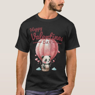 Cute Animal Heart Panda Happy Valentine Day 2 T-Shirt