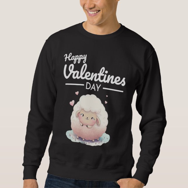 Cute Animal Heart Panda  Happy Valentine Day  34 Sweatshirt (Front)
