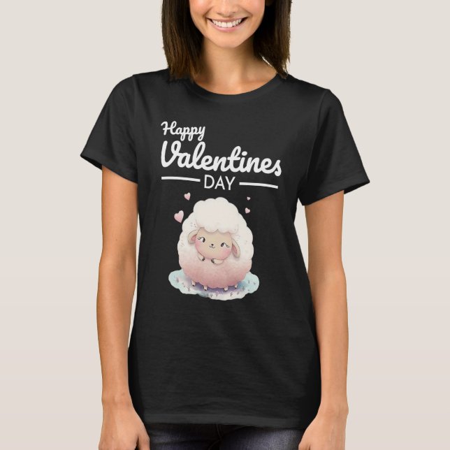 Cute Animal Heart Panda  Happy Valentine Day  34 T-Shirt (Front)