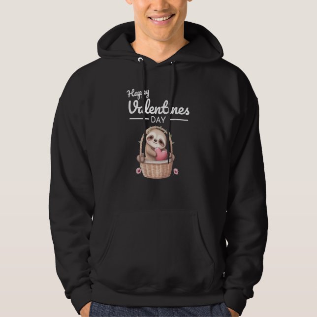 Cute Animal Heart Panda Happy Valentine Day  41 Hoodie (Front)