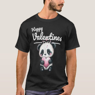 Cute Animal Heart Panda Happy Valentine Day 9 T-Shirt