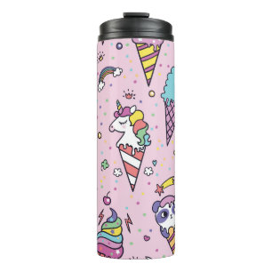 Cute Animal Ice Cream Cones Thermal Tumbler