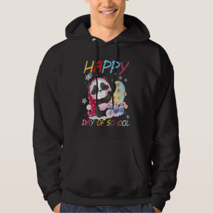 cute animal little panda happy 100th day of school hoodie
