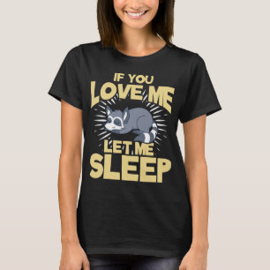 Cute Animal Lover Napping PJ Trash Panda Sleeping T-Shirt