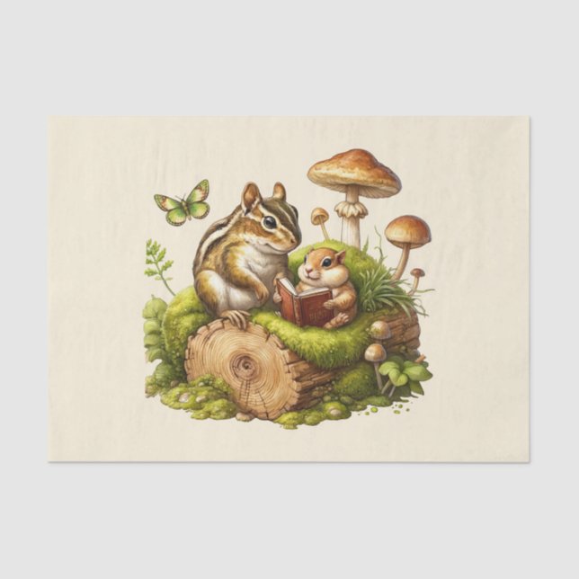 Cute animal lovers decoupage  tissue paper (Front)