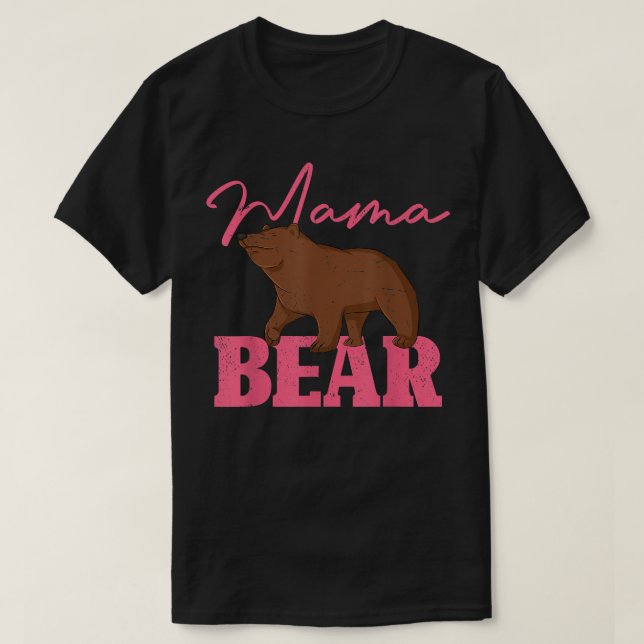 Cute Animal Mom Family Mommy Bear Mama Bear 527  T-Shirt (Design Front)