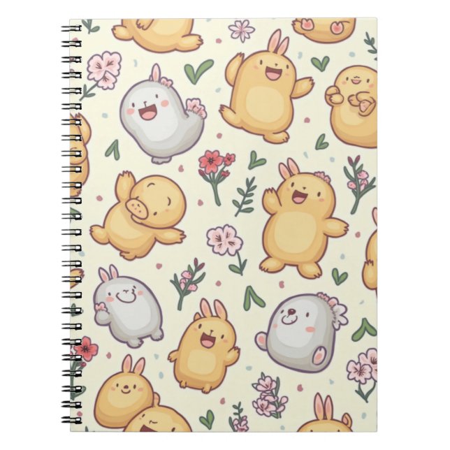 cute animal notes notebook (Front)