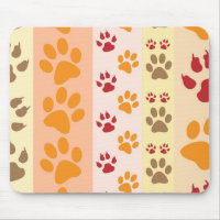 Cute Animal Paw Prints Pattern in Natural Colours