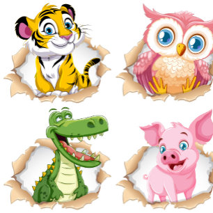  Cute Animal Peek‑Through Puzzle