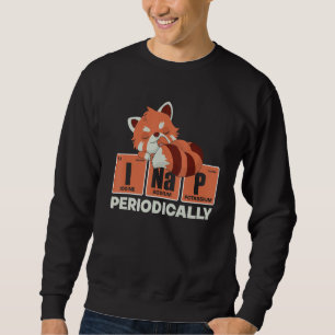 Cute Animal Periodic Table Nap Pajama Sleeping Red Sweatshirt