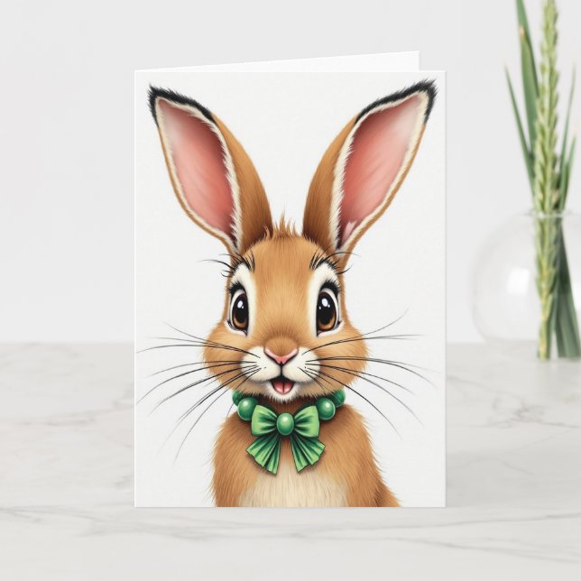 Cute Animal Portrait Card (Front)