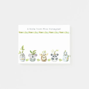 Cute Animal Pot Plants Personalized Note From ..
