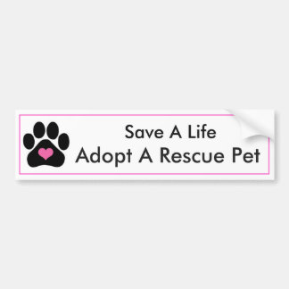 Cute Animal Rescue Bumper Sticker