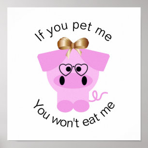 Cute Animal Rights Activist Poster