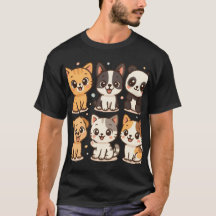 Cute Animal Squad Cartoon T-Shirt