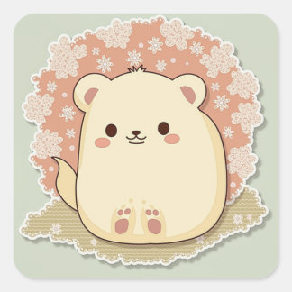 Cute Animal Square Sticker