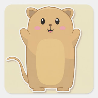 Cute Animal Square Sticker