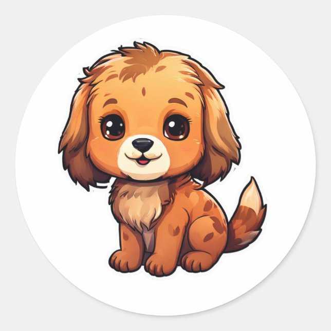 Cute animal stickers for a pet-loving dog (Front)