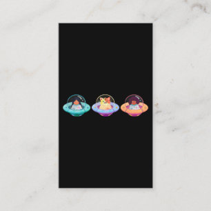 Cute Animal UFO Business Card
