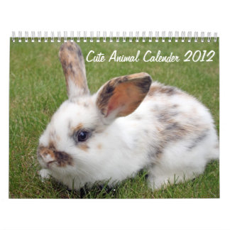 cute animals 2012 calender calendar