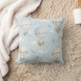 Cute Animals Air Balloon Nursery I Kids Cushion