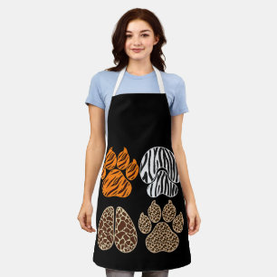 Cute Animals Animal Print Design Adorable Wildlife Apron