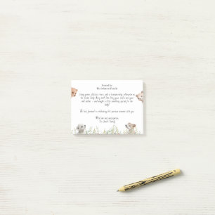 Cute Animals Baby Shower Invitation Note Card