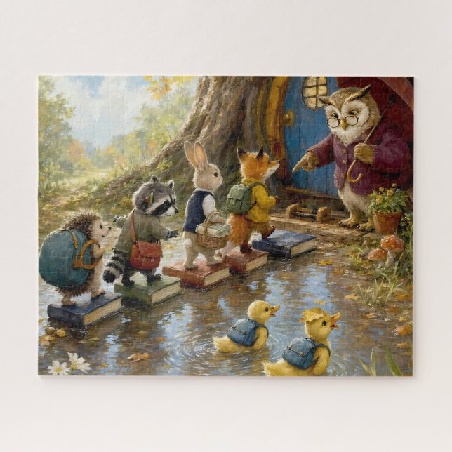 Cute Animals Back To School Jigsaw Puzzle (Horizontal)