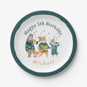 Cute Animals Band Paper Plate