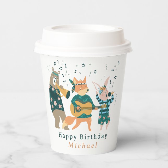 Cute Animals Bend Paper Cups (Front)