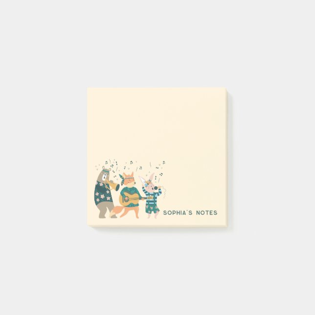 Cute Animals Bend Post-it Notes (Front)