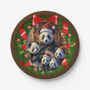 Cute animals Chritmas party Paper Plate